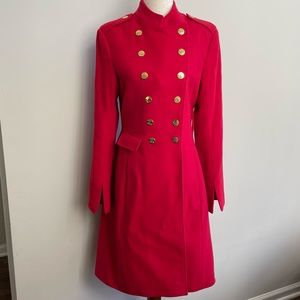 Betsey Johnson Wool Red Coat
